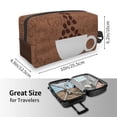 thumbnail image 4 of Goofa Coffee Cafe Cup Printed Toiletry Bag with Handle,Large Capacity Travel Makeup Cosmetic Bag for Women, Carry on Airport Airline Compliant Bag, 4 of 9