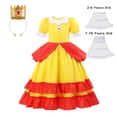 thumbnail image 3 of Vestido de princesa melocotón para niña, ropa de actuación de escenario para niños, Carnaval, fiesta de cumpleaños, Festival de revelación, disfraz de Cosplay, 3 of 5
