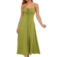 thumbnail image 1 of Vestido YATHON 2025 casual de verano con corsé, sin mangas, ajustado y acampanado, 1 of 2