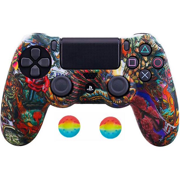 Controlador de silicona Skin Grip Case Anti Slip Cover Protector para Sony Ps4