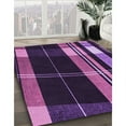 thumbnail image 3 of Ahgly Company Machine Washable Indoor Rectangle Transitional Dark Purple Area Rugs, 3' x 5', 3 of 7