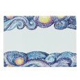 thumbnail image 1 of Starry Night Cutting Board, Dots Wave Design with Watercolor Brush Strokes Nautical Inspirations, Decorative Tempered Glass Cutting and Serving Board, Large Size, Multicolor, by Ambesonne, 1 of 1