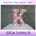 thumbnail image 1 of LED Alphabet Light Up Letters | 8.66" Tall | Battery Operated | Wall Mountable | Colorful Decorative Lighting | Home, Party, Event Decor | Portable Plastic Letters | Retro Style | ABS+, 1 of 3