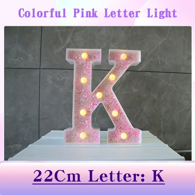 LED Alphabet Light Up Letters | 8.66" Tall | Battery Operated | Wall Mountable | Colorful Decorative Lighting | Home, Party, Event Decor | Portable Plastic Letters | Retro Style | ABS+