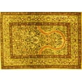thumbnail image 1 of Ahgly Company Machine Washable Indoor Rectangle Animal Yellow Traditional Area Rugs, 2' x 5', 1 of 4