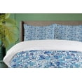 thumbnail image 4 of Ambesonne Floral Duvet Cover Set, Middle Eastern Nature, 2-Calking, Blue Navy and Green, 4 of 7