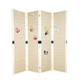 thumbnail image 1 of FixtureDisplays® 4 Panels 5 FT PegBoard Room Divider Folding Privacy Screen 10144, 1 of 12