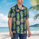 thumbnail image 3 of Balery Colorful Pineapples Camisas hawaianas de manga corta para hombre, camisas playeras de corte holgado, camisas de vacaciones con botones,XX-Large, 3 of 7