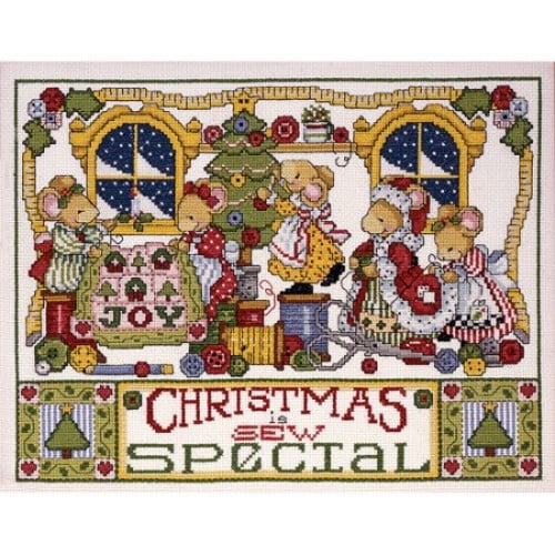 Christmas Is Sew Special Counted Cross Stitch Kit, 11" x 14", 14-count
