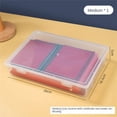 thumbnail image 2 of Organizador de Archivos Plástico, Caja Almacenamiento Cuadrada Transparente, Almacenamiento, M, 2 of 5