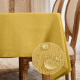 thumbnail image 1 of BALCONY & FALCON Rectangle Tablecloth Water Resistant Faux Linen, 55 x 95’’ Yellow Tablecloth for Outdoor Dining, 1 of 6