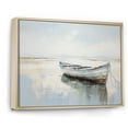 thumbnail image 2 of Designart "Petite Azure And Ivory Lake Boat I" Coastal Boat Floater Framed Wall Art Prints, 2 of 5