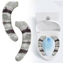 Winter Warm Plush Faux Fur Toilet Seat Cover - Thickened Comfortable, Washable Reusable Stretchable, Fits Most Standard Seats