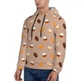 thumbnail image 2 of Hoodies for Men - Coffee Biscuit Chocolate Print Long Sleeve Comfrt Men'S Fashion Hoodies & Sweatshirts, Sweatshirts for Men Hoodies Pullover Clothing Clothes with Pouch, 2 of 7
