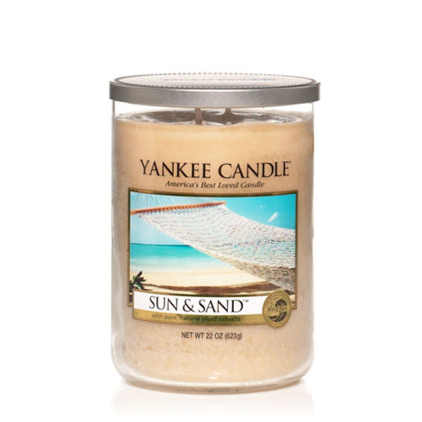 Yankee Candle Retired "COUNTRY HEATHER"~Large 22 oz.~TAN & WHITE LABEL~RARE~NEW 