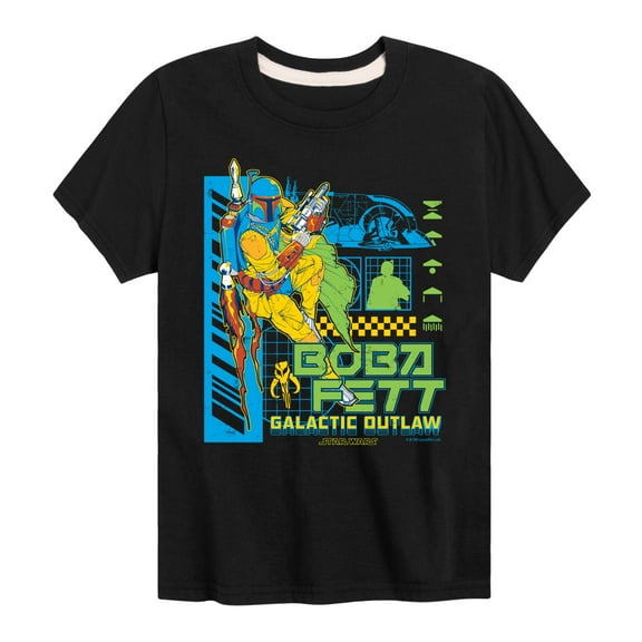Star Wars - Dark Digital Boba Fett - Toddler And Youth Short Sleeve Tee