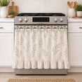 thumbnail image 2 of Oven Skirt Curtain,Farmhouse Tie Top Oven Curtain with Ruffle Trim and Ribbon Bow Ties | Washable Non-Stick Reusable | Dishwasher Cover for Furniture Surface Protection,29.72x21.65 Inch, 2 of 9