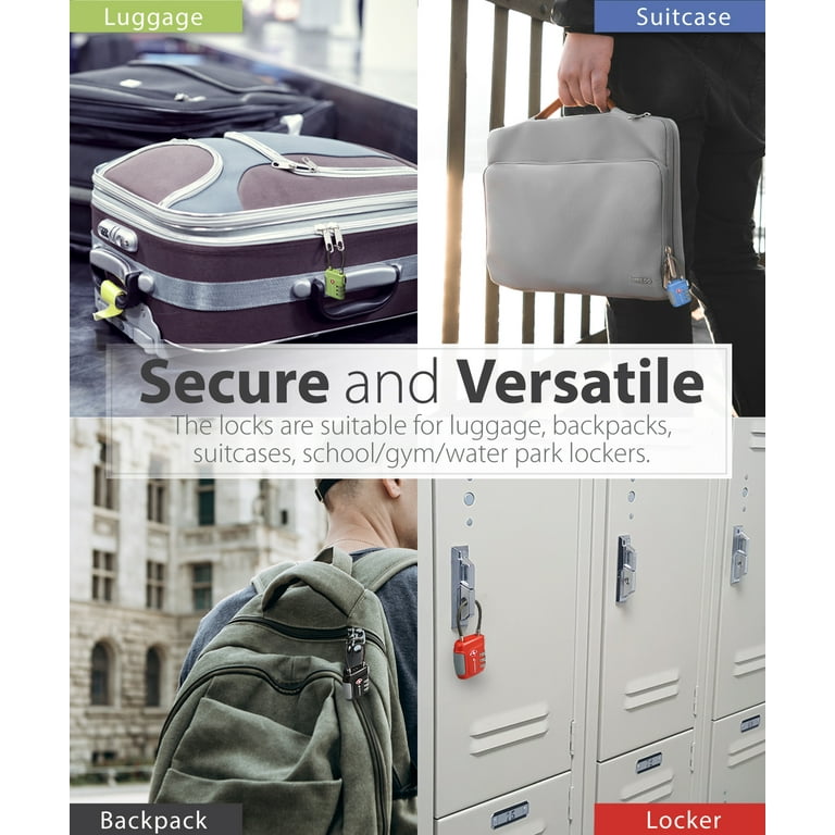Fosmon TSA Approved Cable Luggage Locks (2 Pack), Digit