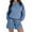 Blue, variant on KIHOUT Women's Set Tracksuit Pullover TWO Piece SportSets Long Sleeved Sports Shorts Set Long Sleeved Suit