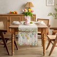 thumbnail image 3 of Easter Eggs Table Runner 48 Inches Long for Kitchen Dining, Retro Watercolor Spring Flowers Plants Dresser Scarf Farmhouse, Dining Table Decorations for Wedding/Parties, 13 x 48 In, 3 of 8