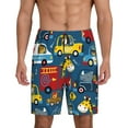 thumbnail image 2 of Picia Vehicles Cartoon with Funny Drivers Pajama Shorts for Men, Men's Pajama Bottoms, Sleepwear,Short Pajama Pants-Medium, 2 of 9