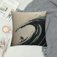 thumbnail image 2 of COMIO Throw Pillows Cover Surfboard Waves Surf Hawaii Beach Riders Holidays California Australia Surfer Hawaiian Sport Vintage Cushion Case for Fall Home Decor, 2 of 5