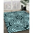 thumbnail image 3 of Ahgly Company Machine Washable Indoor Rectangle Transitional Deep Teal Green Area Rugs, 7' x 10', 3 of 7
