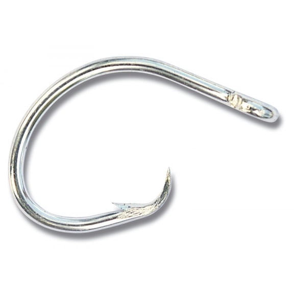 Mustad 39965 Circle Hook 2X Strong, Kirbed, Oversize Ring Classic Hook - Duratin - 100 Per Pack