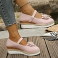 thumbnail image 6 of YLYL Women Wedge Loafers Comfortable Lightweight Dressy Buckle Ankle Strap Slip-on Walking Platform Shoes, 6 of 9