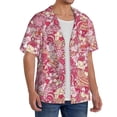 thumbnail image 4 of Xecao offers the Sweet for Men's Casual Short-sleeved Shirt, a button-up collared shirt with a pocket, perfect for beach vacations and yacht travel in the X-Large size., 4 of 7