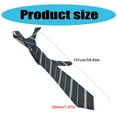 thumbnail image 3 of Uniform Black Ties for Senior High School Girl Uniform Striped Black Striped Preepy Look Adjustable Neck Ties, 3 of 9