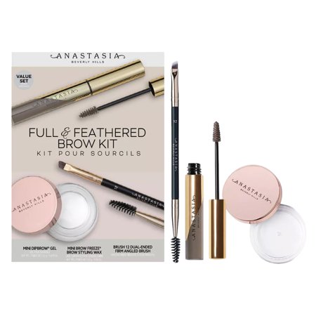 Anastasia Beverly Hills Full & Feathered Eyebrow Kit - 0.158oz/3ct - Soft Brown