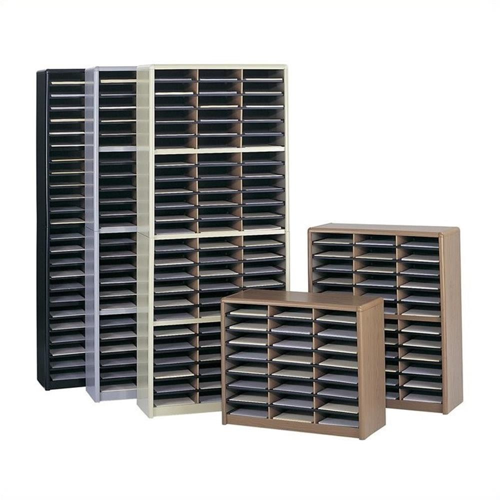 Safco Value Sorter 24 Compartment WoodFlat Files Organizer in Medium Oak