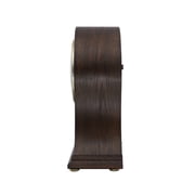 Seiko Tai Brown Wooden Mantel Clock Battery Analog Quartz QXQ037BLH
