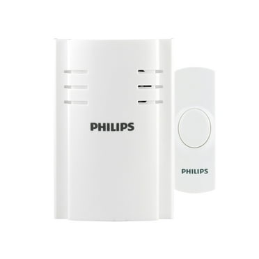 Philips Plug-in 8-Melody Doorbell Kit, White, 8in, DES2180W/27