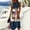 Navy, variant on KLHDSF 250 Anniversary USA Merchandise Elegant Floral Dresses For Women Round Neck Sleeveless Printed Summer Dress White M