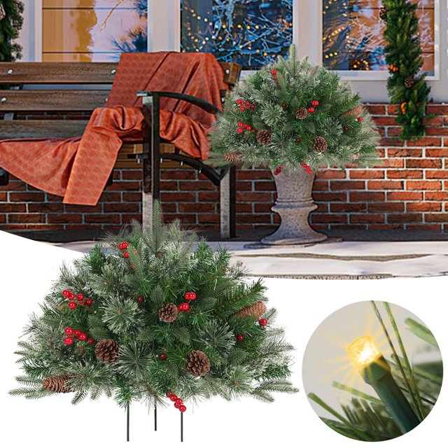 Pre-lit Christmas Tree, Artificial Christmas Tree , Small Christmas Tree with Solid Metal Stand, Premium Xmas Tree for Home, Office, Party Decor Outdoor Christmas Tree Frosted Filler