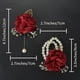 thumbnail image 3 of piezas de flor para niña, dama de honor, muñeca, flor, novia, seda, decoración de muñeca, regalos, boutonnieres de muñeca para boda, ceremonia, aniversario de boda Rojo Verde Cocina, Decoración y Otros, 3 of 5
