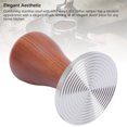 thumbnail image 3 of Coffee Tamper Hand Press, Stainless Steel Threaded Base Wood Handle 304 Erosion Resistant  Prevention Easy to Clean, Elegant Decor Piece for Home Kitchen, 3 of 7