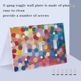 thumbnail image 3 of Yayeee Toggle Light Switch Wall Plate 2-Gang 4.56"x4.48" Decorative Outlet Cover, Light Colorful Circles, 3 of 7