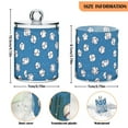 thumbnail image 5 of Yayeee 2 Pack Qtip Holder Bathroom Cotton Swab Canister with Lid Clear Dispenser Set, Baseballs Pattern, 5 of 6