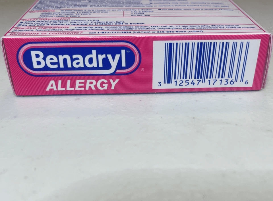 Benadryl Ultratab Antihistamine Allergy Medicine Tablets, 48