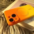 thumbnail image 5 of Magnetic for iPhone 15 Plus Case, Compatible with MagSafe, Full Camera Lens Film Protection Cute Gradient Color Silicone Shockproof Matte Cover for Women & Men (iPhone 15 Plus,Orange Yellow), 5 of 17