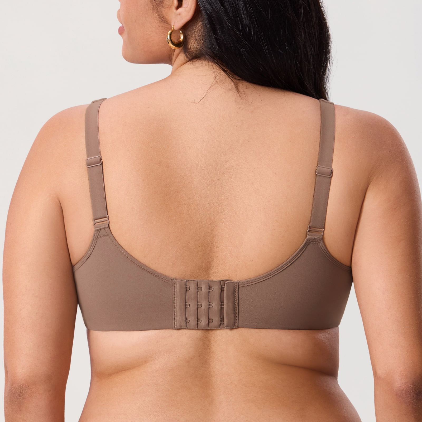 DELIMIRA Women's Inbarely Plus Full Coverage Bra Plus Size Underwire Unlined Seamless Bras