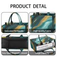 thumbnail image 4 of Large Capacity Tote Bag,Teal Gold Marble Pattern Handbag Fashion Luxury Tote Bag,15.7"x13"x 5.1" Inches,Laptop Compatible, 4 of 6