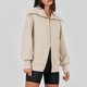 thumbnail image 4 of Chaqueta de Otoño Invierno con cuello vuelto para mujer de gran tamaño ajuste holgado traje diario básico, 4 of 7