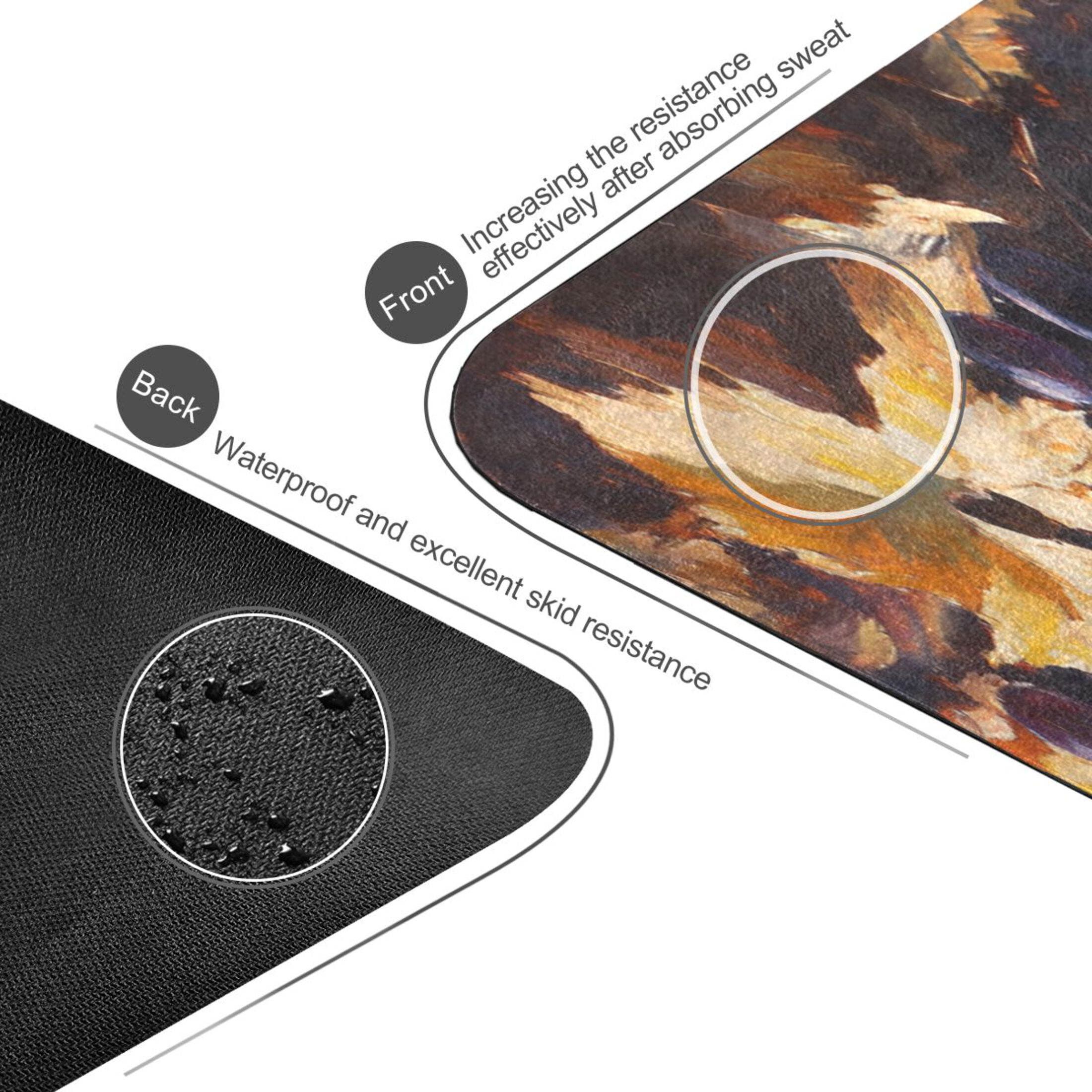 BZSMCE Yoga Mat Women Wine and Grape Painting Fitness Mat