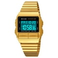 thumbnail image 2 of Square Outdoor Watch for Men - Waterproof Digital Sports Watch with Silicone or Stainless Steel Band, Chronograph, Alarm, 2 of 13