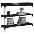 thumbnail image 3 of vidaXL Console Table with Shelves Black 39.4"x11.8"x31.5", 3 of 10