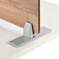 thumbnail image 5 of Partition Support Bracket, 2 Pack Removable Clamp for 4-9mm Thick, Silver Tone, 5 of 5